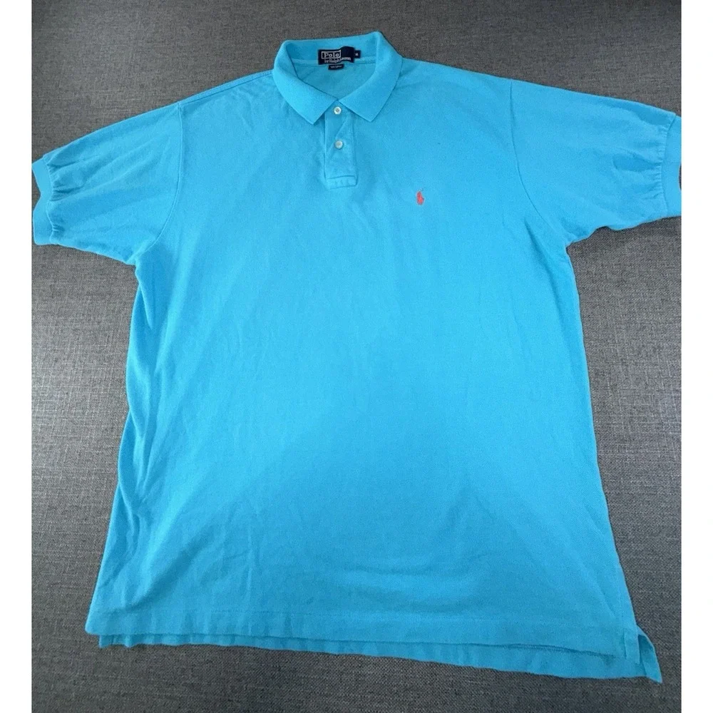Polo Ralph Lauren Polo Shirt Men's XL Blue Short Sleeve Pony Logo Cotton Classic